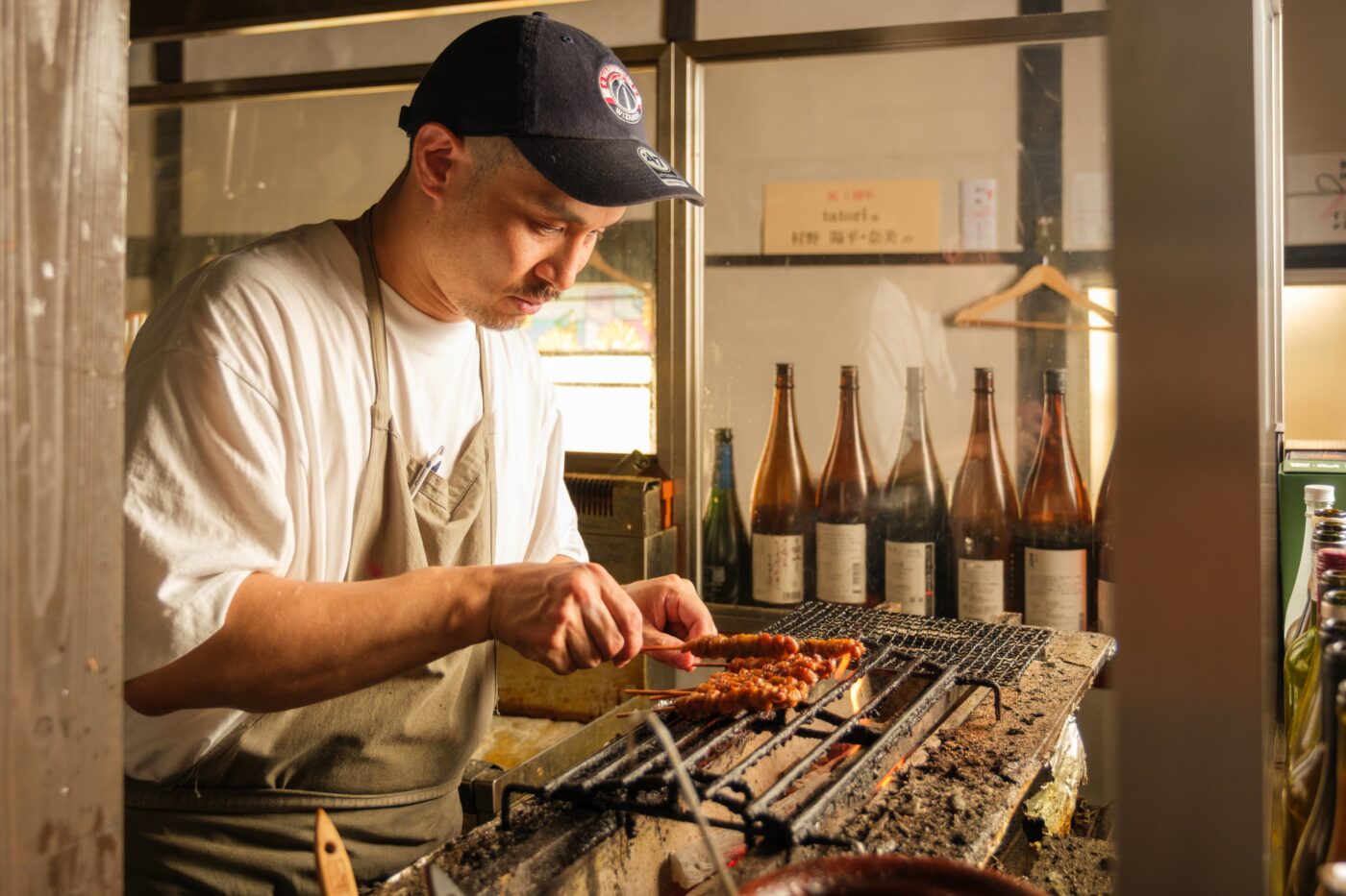 焼き場の手元